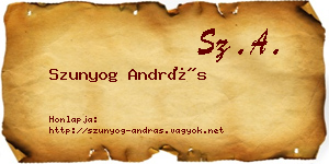 Szunyog András névjegykártya